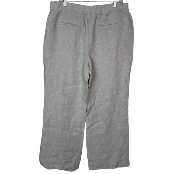 Chico’s 100% Linen Wide Leg Comfort Flowing Loose Relaxed Trouser Pants Size 2 - Picture 8 of 16